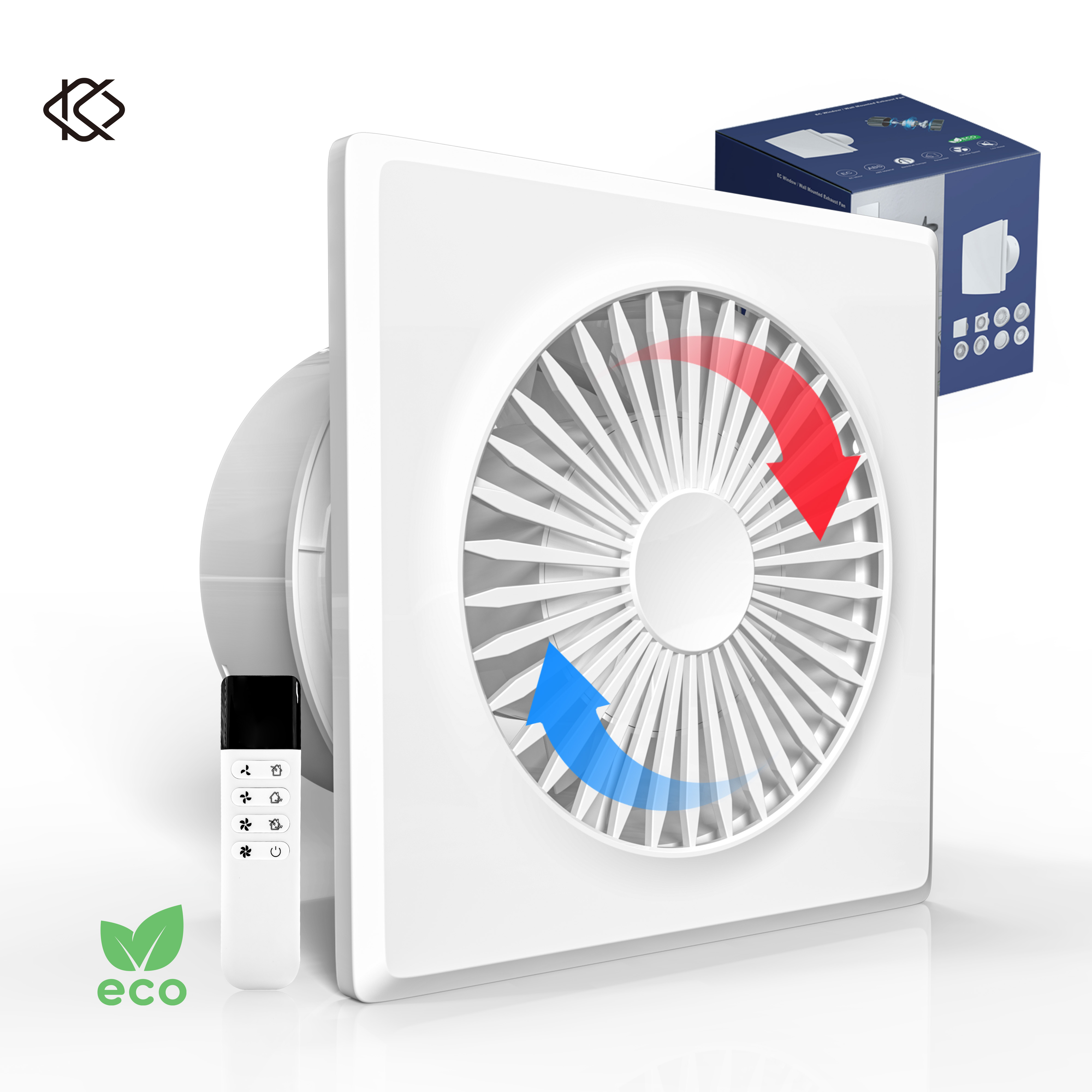 Home Bathroom Vent - KCvents Reversible Ventilator Fan Exhaust Fan