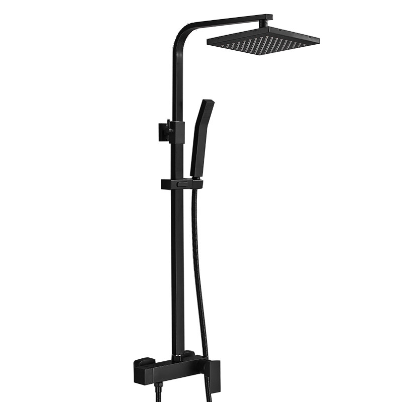 Bathroom Home Improvement B&Q Limerick - Square dumb black hot and cold
