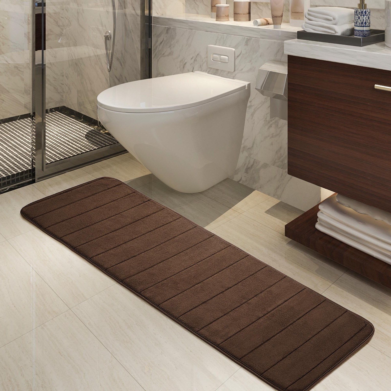 Home Bathroom Rugs - Long Oversized Bathroom Rug Memory Foam