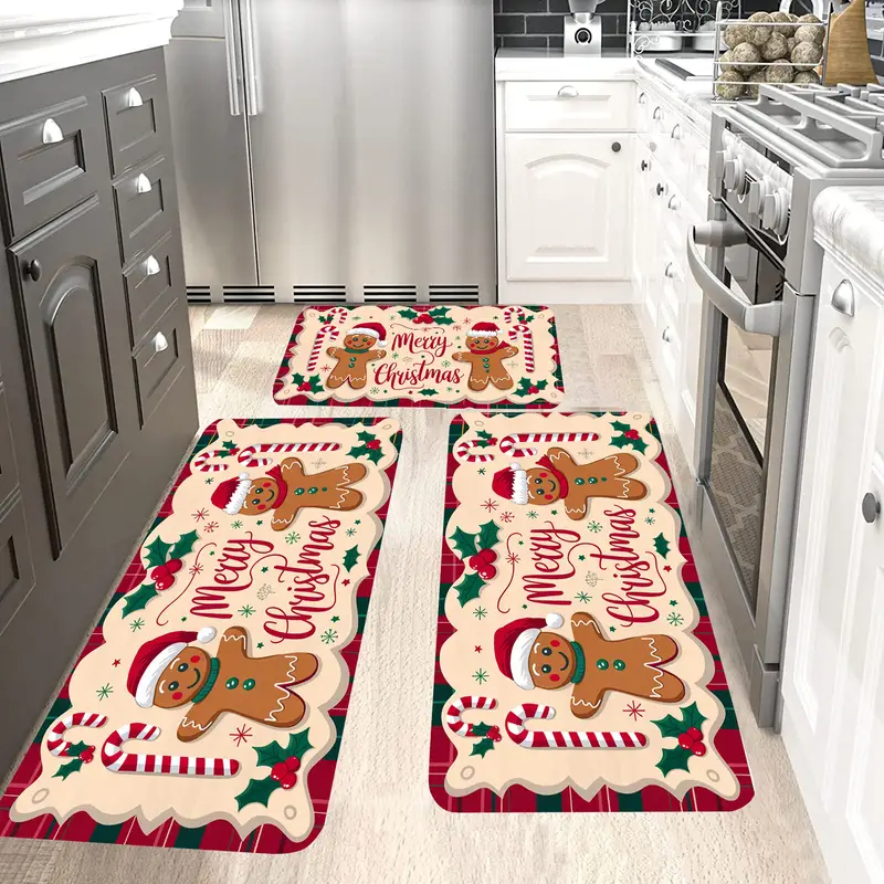 Home Bathroom Rugs - VIKAMA Cartoon Gingerbread Man Rug Soft