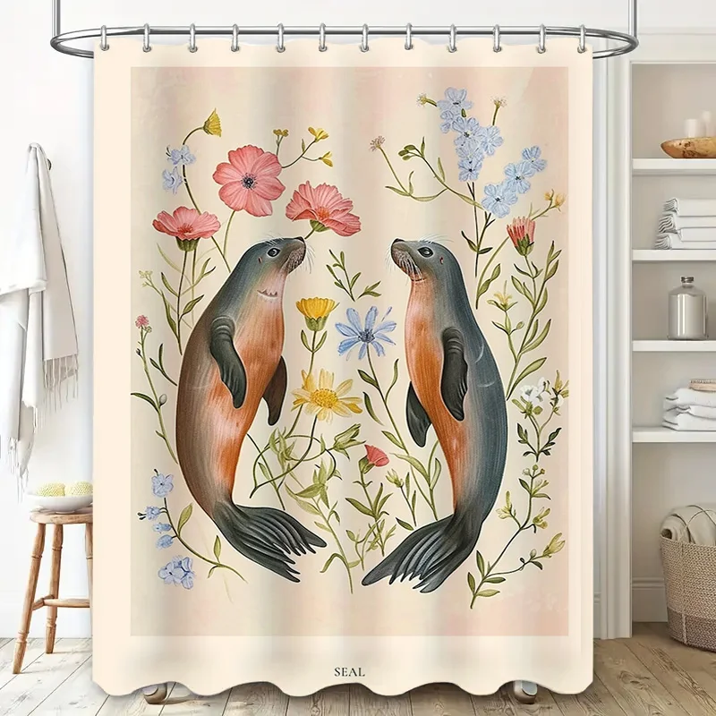 Seal Print Shower Curtain Wate - Home Bathroom Design Ideas recensione e prezzo
