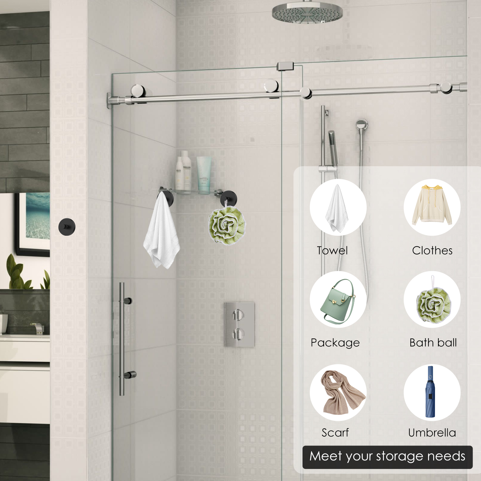 2/6Pcs Stainless Steel Suction - Towel Bar Stainless recensione e prezzo