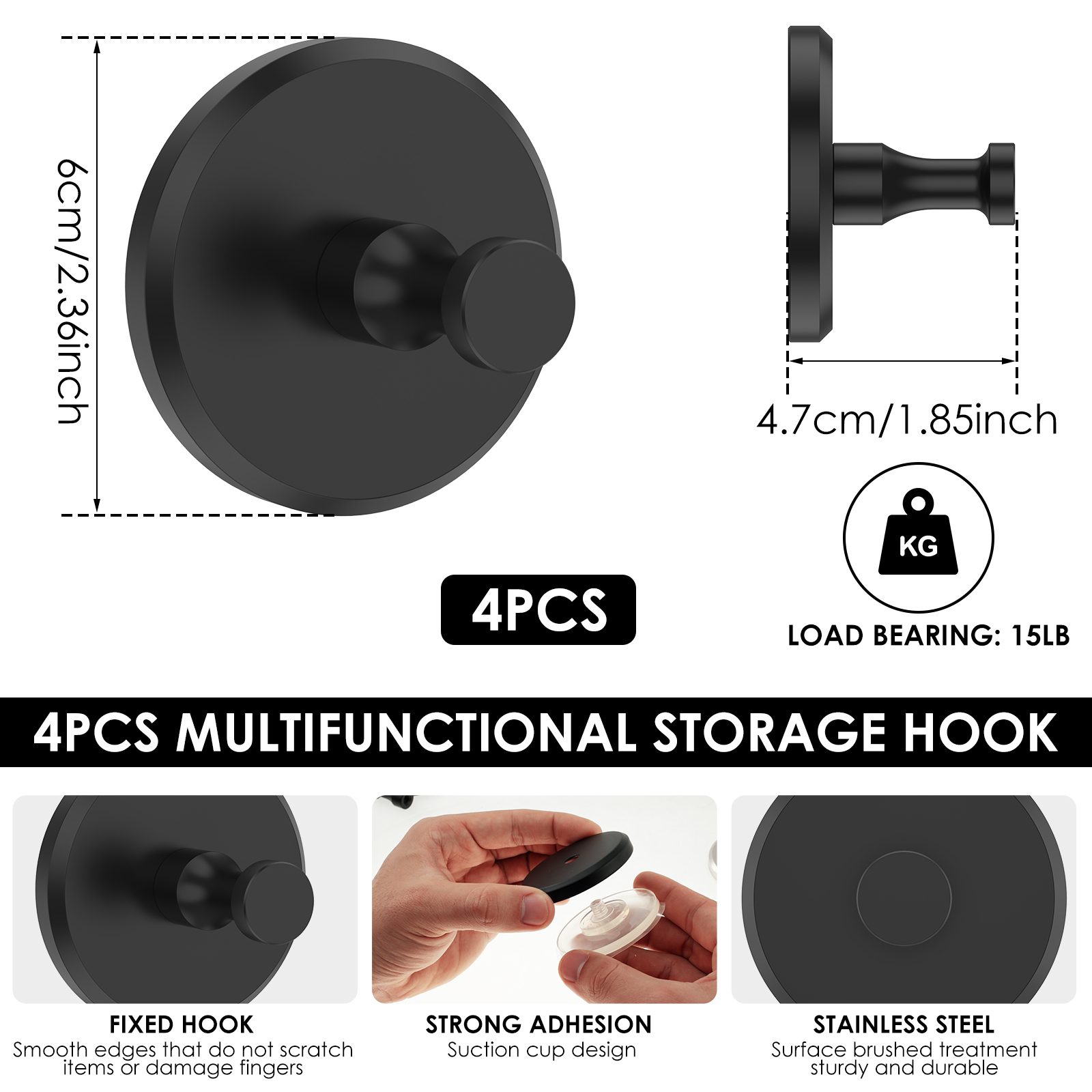 2/6Pcs Stainless Steel Suction - Towel Bar Stainless recensione e prezzo
