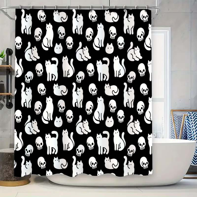 Cat Shower Curtain Cute Kitten - Home Bathroom Design Ideas recensione e prezzo