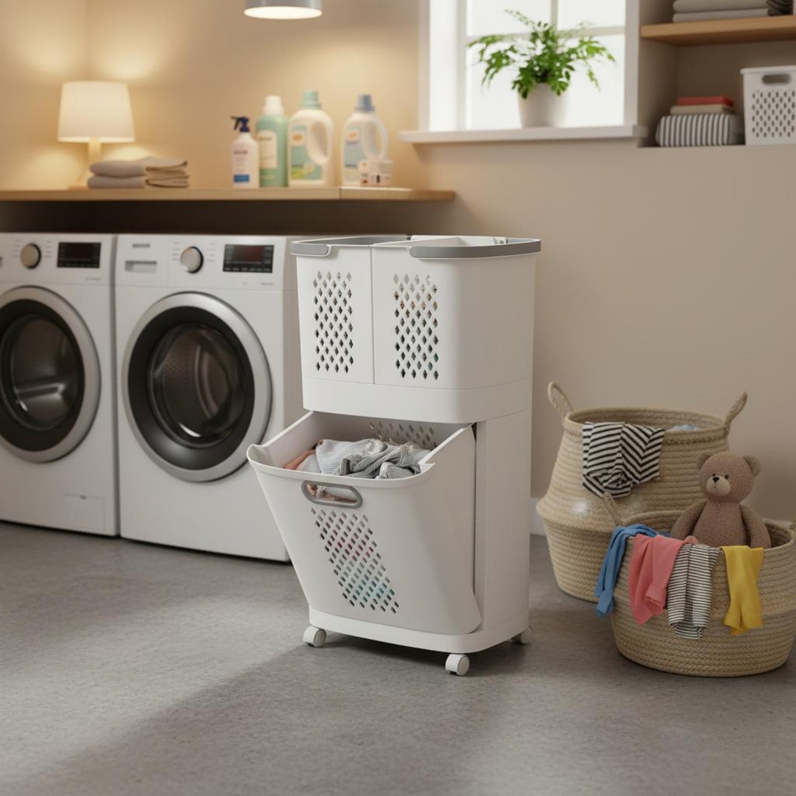 Laundry Sorter Bin Space Savin - Home Bathroom Vent recensione e prezzo