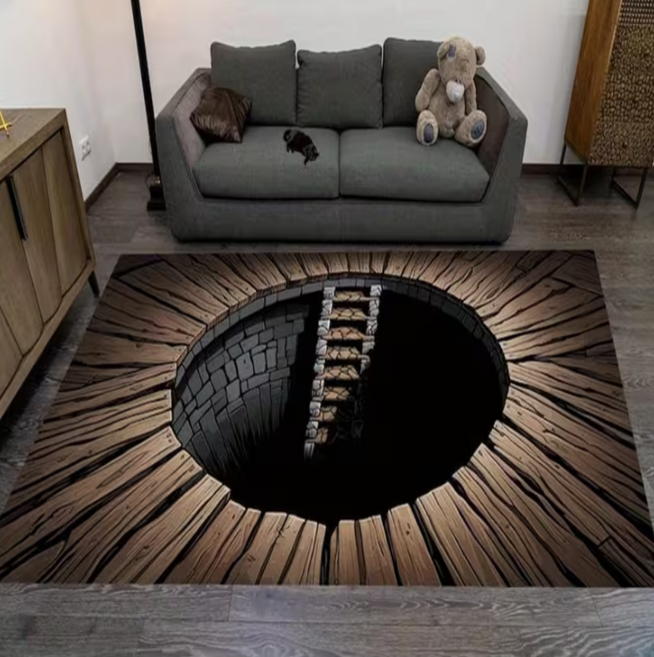 3D Carpet Illusion Design with - Home Goods Bathroom Mats recensione e prezzo