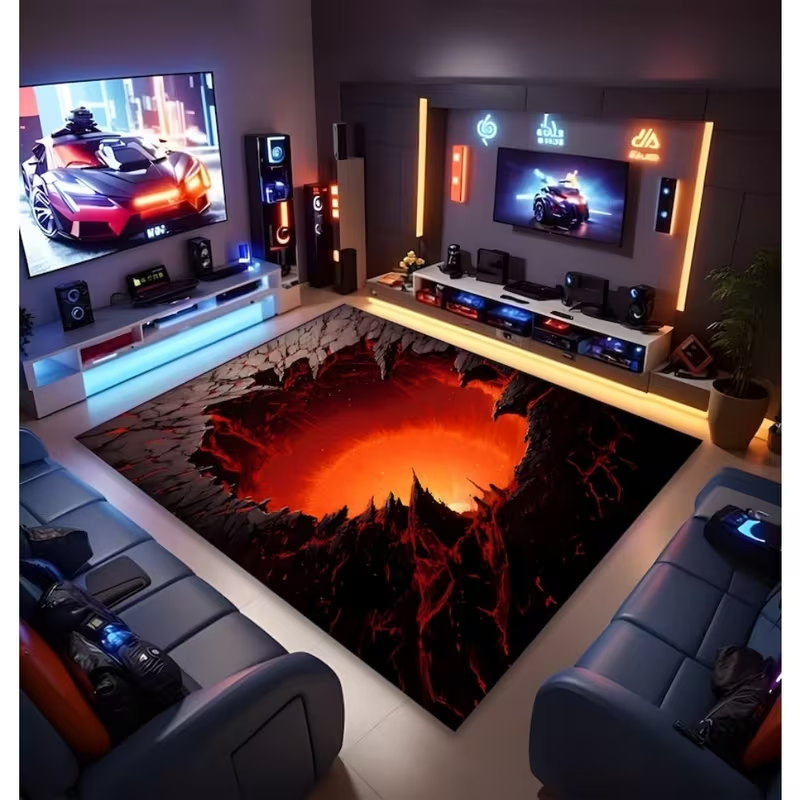 3D Carpet Illusion Design with - Home Goods Bathroom Mats recensione e prezzo