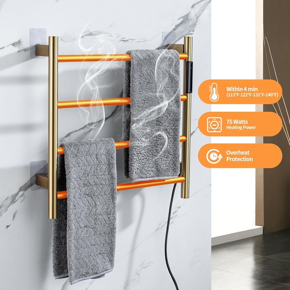 4-Bar Wall-Mounted Electric To - Towel Bar Stainless recensione e prezzo