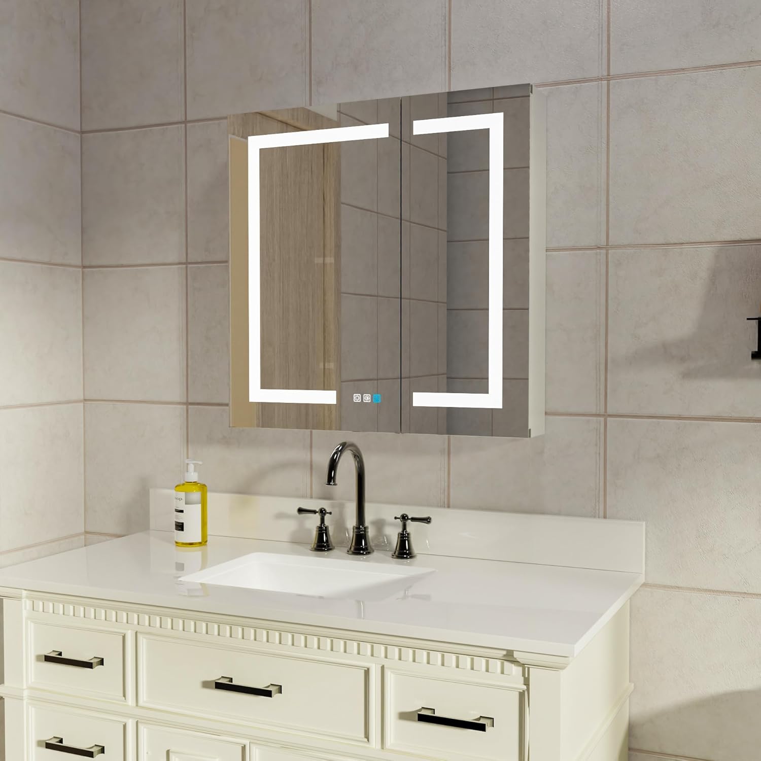 30x30 Lighted Medicine Cabinet - Home Outlet Bathroom Mirrors recensione e prezzo