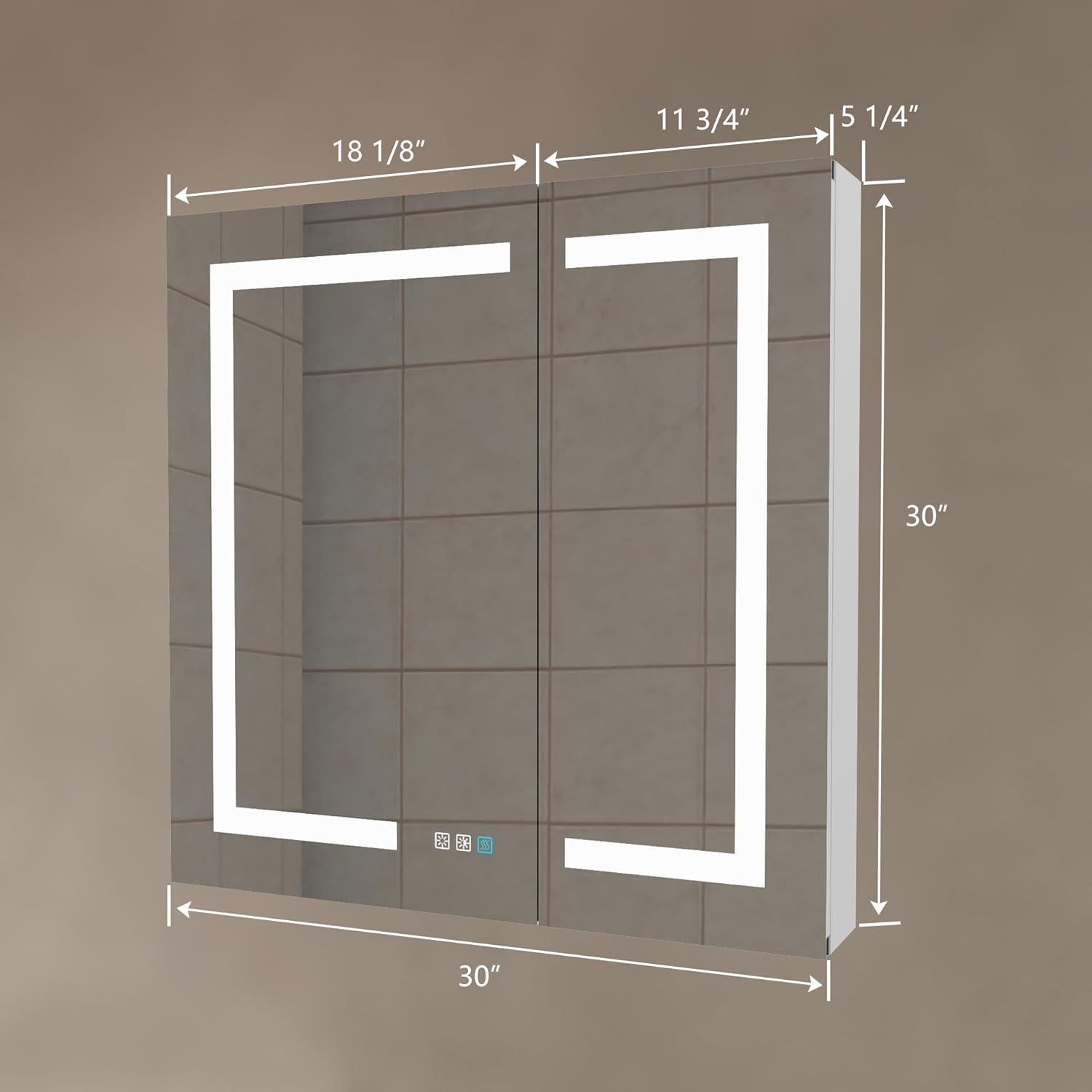 30x30 Lighted Medicine Cabinet - Home Outlet Bathroom Mirrors recensione e prezzo