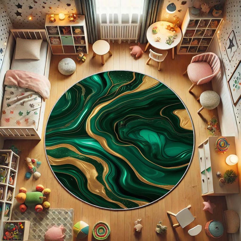 Emerald Moss Round Rug, Nature - Home Bathroom Design Ideas recensione e prezzo