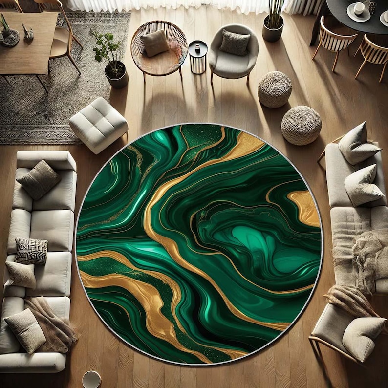 Emerald Moss Round Rug, Nature - Home Bathroom Design Ideas recensione e prezzo