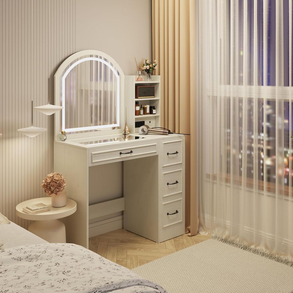 3-Color LED Makeup Vanity Desk - Home Outlet Bathroom Mirrors recensione e prezzo