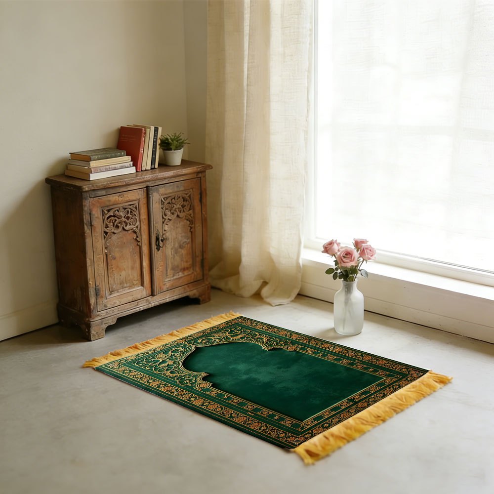 Dark Green Gold Floral Arch Is - Home Bathroom Rugs recensione e prezzo