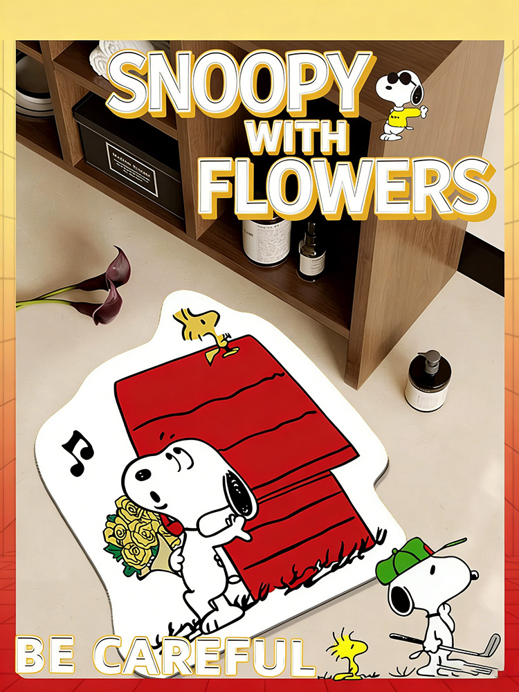 Lovely Snoopy Cartoon Floor Ma - Home Goods Bathroom Mats recensione e prezzo