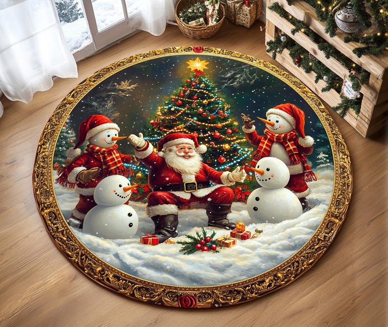Father Christmas Print Round R - Home Bathroom Design Ideas recensione e prezzo