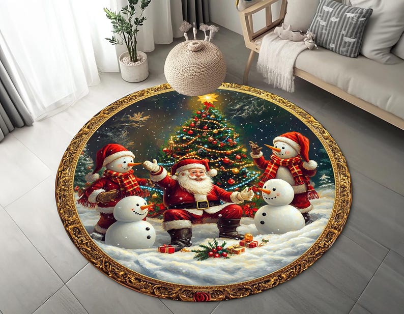Father Christmas Print Round R - Home Bathroom Design Ideas recensione e prezzo