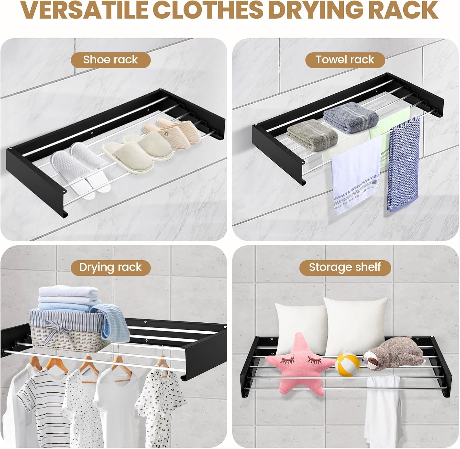 80cm Wall Mounted Laundry Dryi - Towel Bar Stainless recensione e prezzo