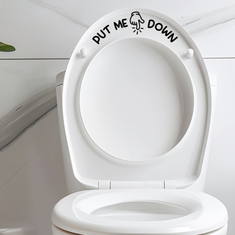 2Pcs Funny Toilet Sticker PUT  - Home Bathroom Design Ideas recensione e prezzo
