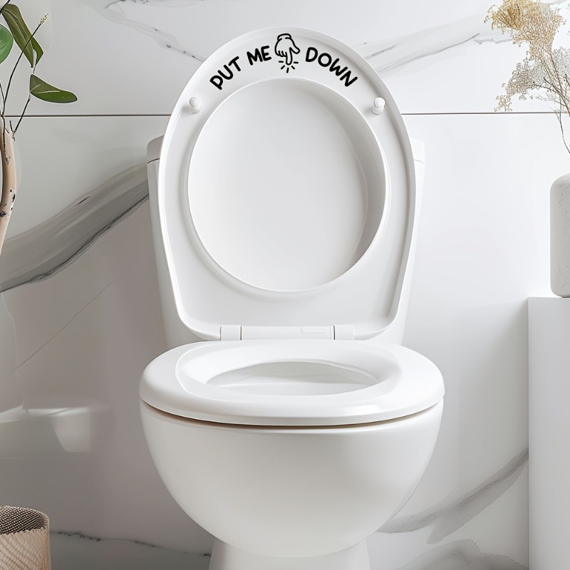 2Pcs Funny Toilet Sticker PUT  - Home Bathroom Design Ideas recensione e prezzo