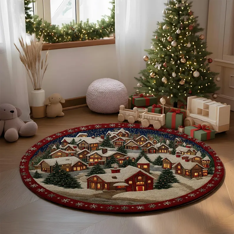 3D Christmas Village Rug Festi - Home Bathroom Design Ideas recensione e prezzo