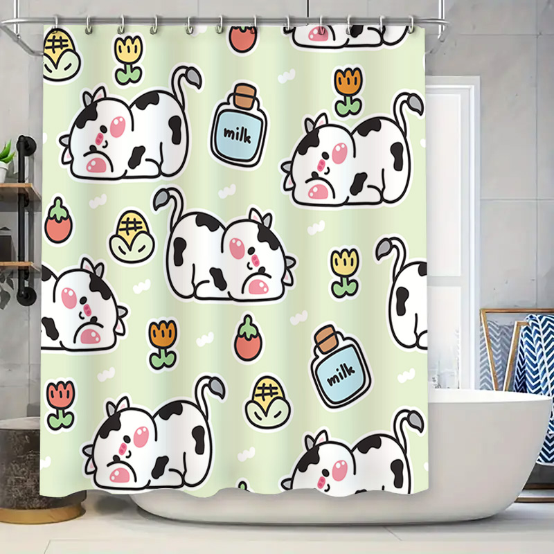 Adorable Cow Print Shower Curt - Home Bathroom Design Ideas recensione e prezzo