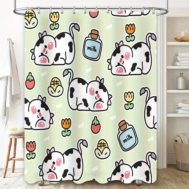 Adorable Cow Print Shower Curt - Home Bathroom Design Ideas recensione e prezzo