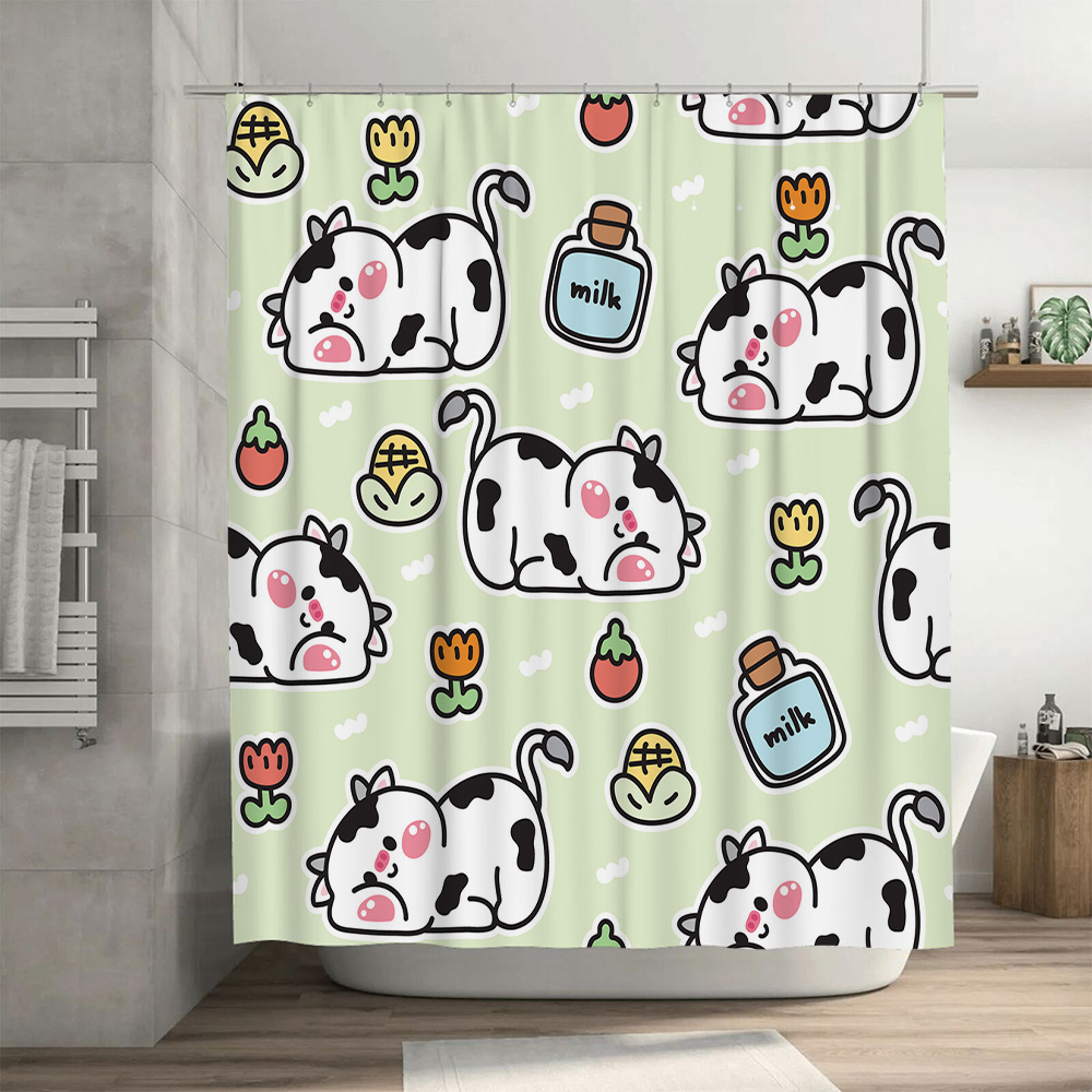Adorable Cow Print Shower Curt - Home Bathroom Design Ideas recensione e prezzo