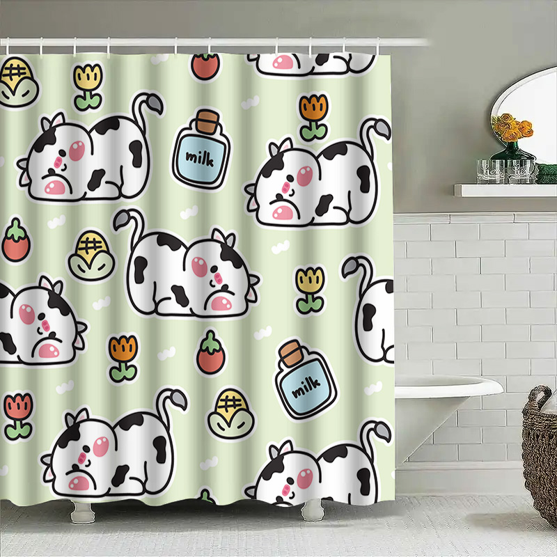 Adorable Cow Print Shower Curt - Home Bathroom Design Ideas recensione e prezzo