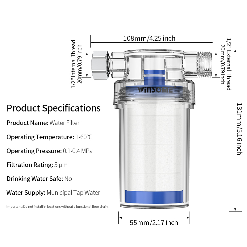 Home water heater pre filtrati - Home Bathroom Water Filter recensione e prezzo