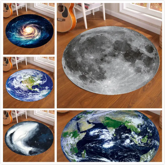 Galaxy Earth Moon Round Carpet - Home Bathroom Rugs recensione e prezzo