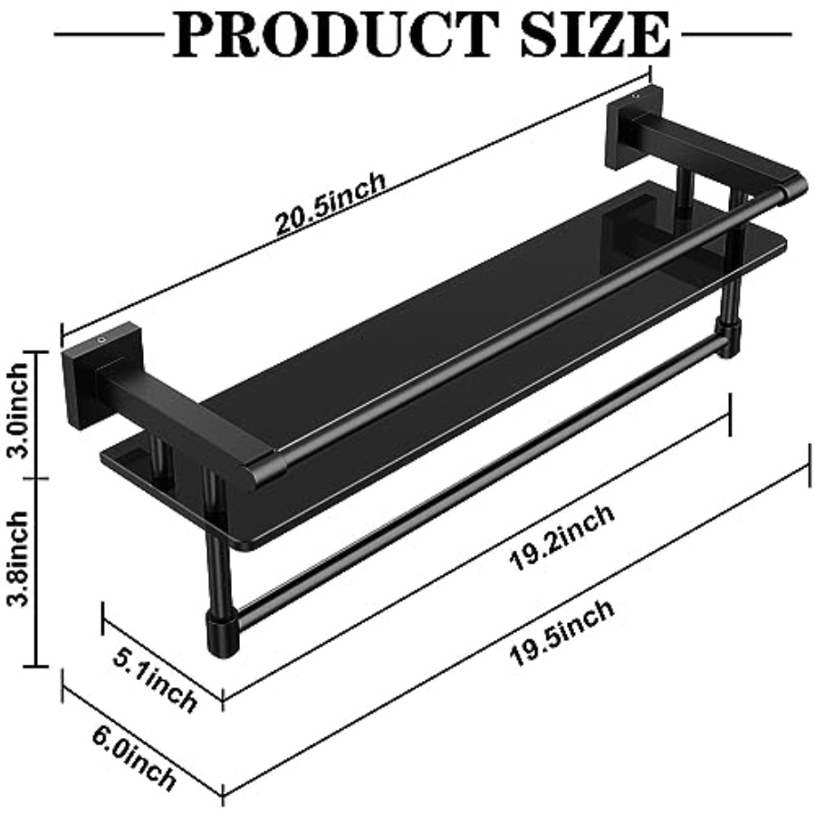 Glass Shelf for Bathroom 20 In - Towel Bar Stainless recensione e prezzo