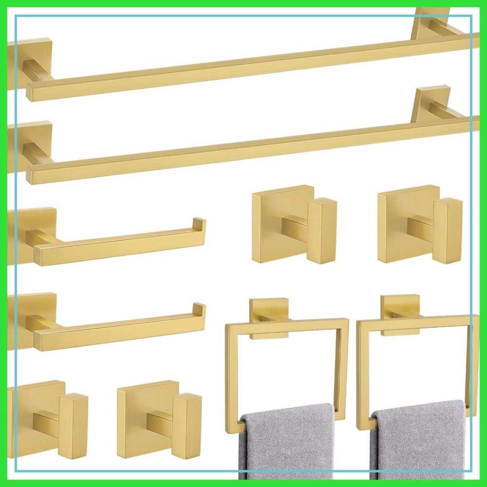 10-Piece Brushed Gold Bathroom - Towel Bar Stainless recensione e prezzo