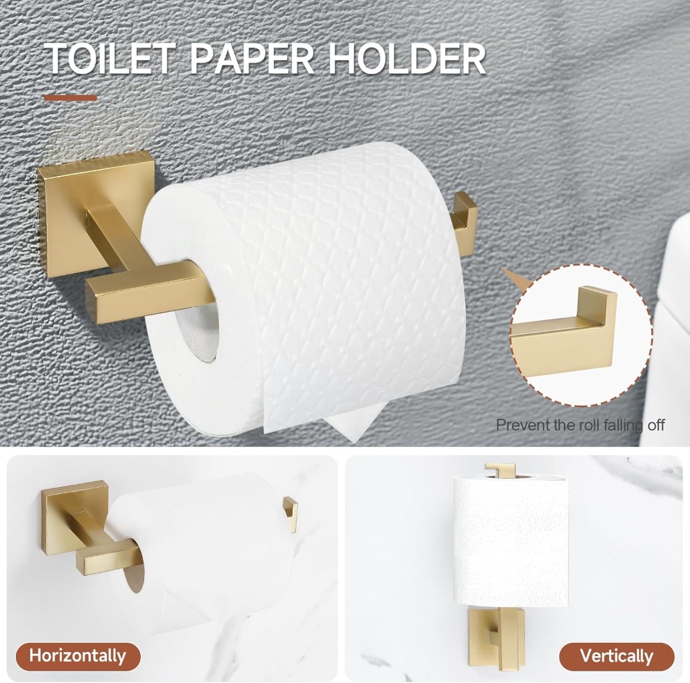 10-Piece Brushed Gold Bathroom - Towel Bar Stainless recensione e prezzo