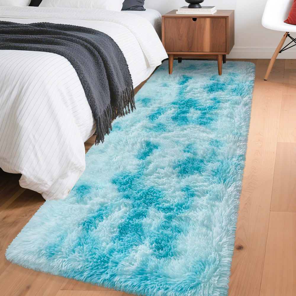 VIKAMA Gradient Blue Fluffy Ru - Home Bathroom Rugs recensione e prezzo