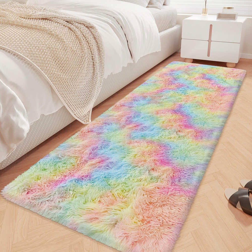 VIKAMA Gradient Blue Fluffy Ru - Home Bathroom Rugs recensione e prezzo