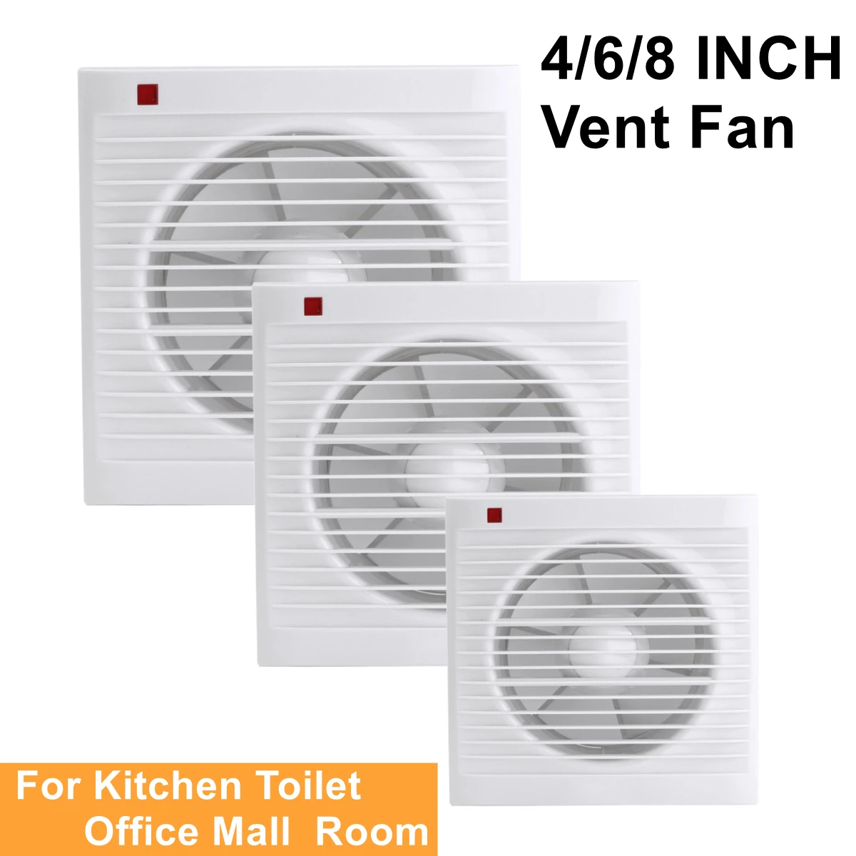 4 Inch 6 Inch 8 Inch 220V Mute - Home Bathroom Vent recensione e prezzo