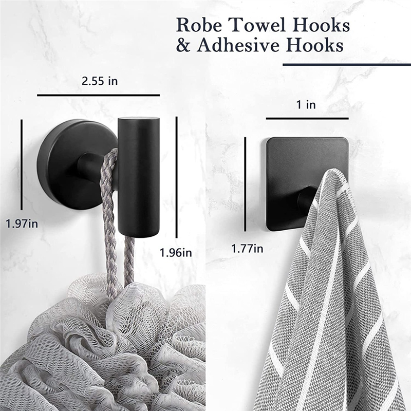 ABCL 14-Pieces Matte Black Bat - Towel Bar Stainless recensione e prezzo