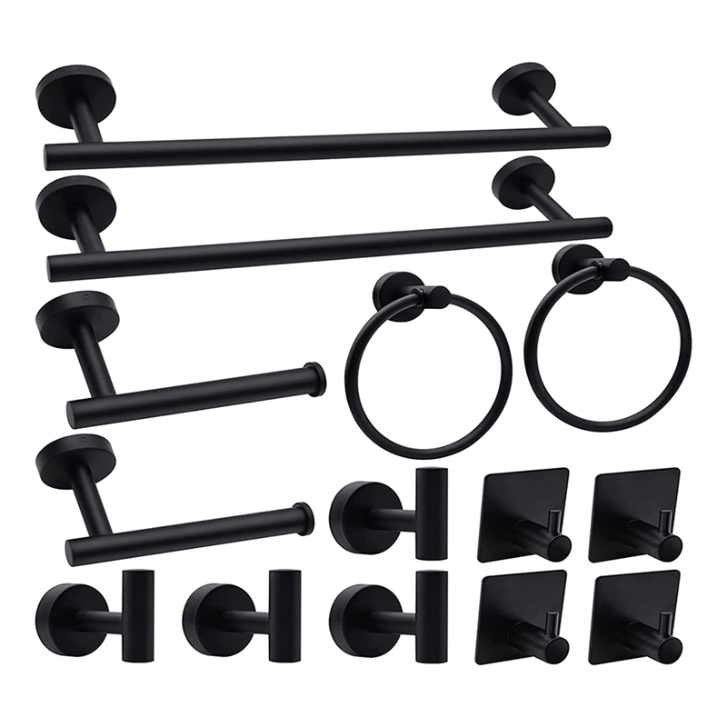 ABCL 14-Pieces Matte Black Bat - Towel Bar Stainless recensione e prezzo