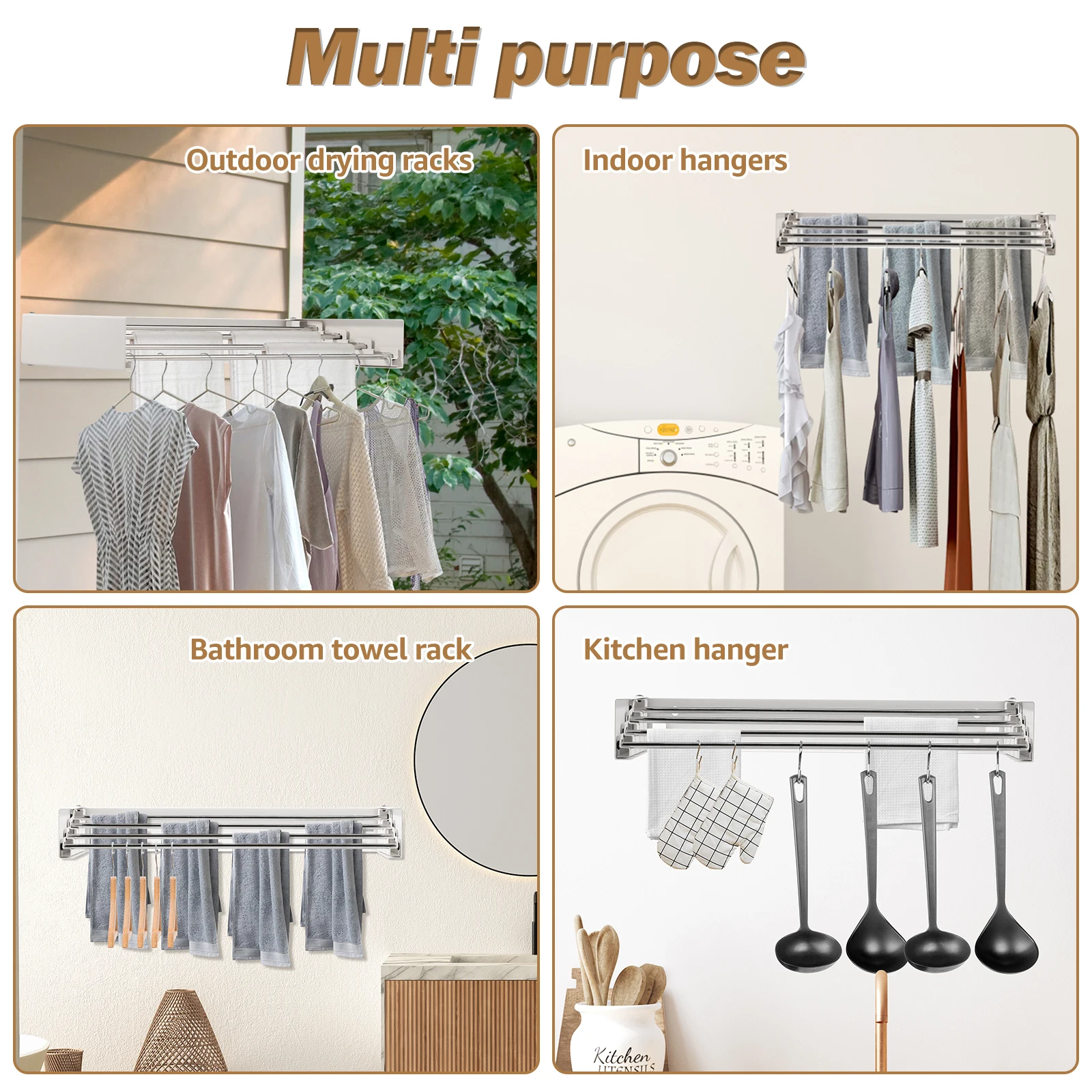 Folding Clothes Hanger Stainle - Towel Bar Stainless recensione e prezzo
