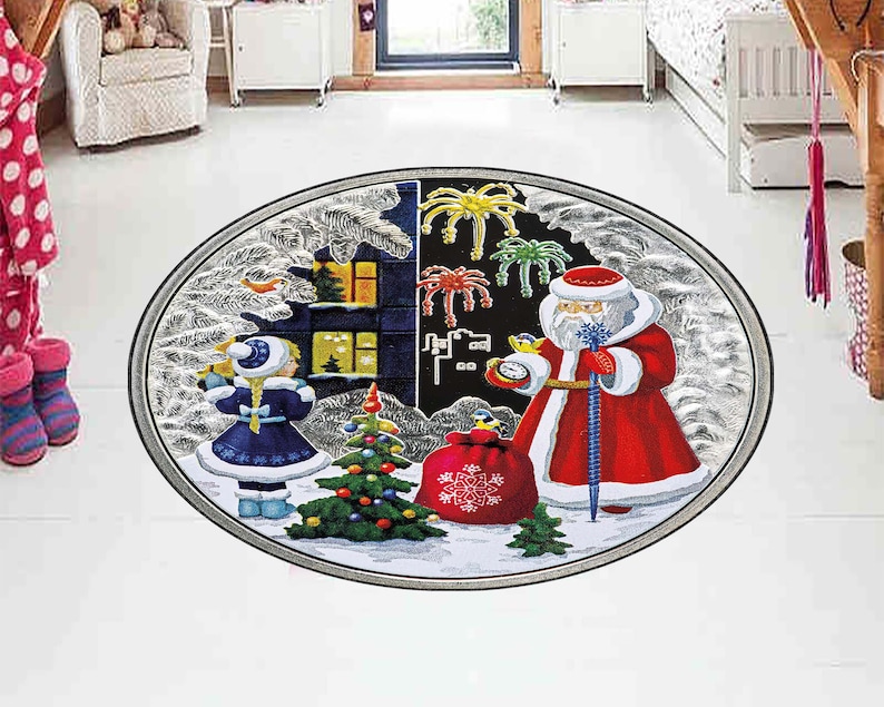 Christmas Tree Round Rug, Xmas - Home Bathroom Design Ideas recensione e prezzo