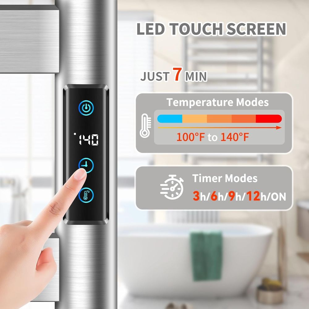 10-Bar Electric Wall-Mounted T - Towel Bar Stainless recensione e prezzo