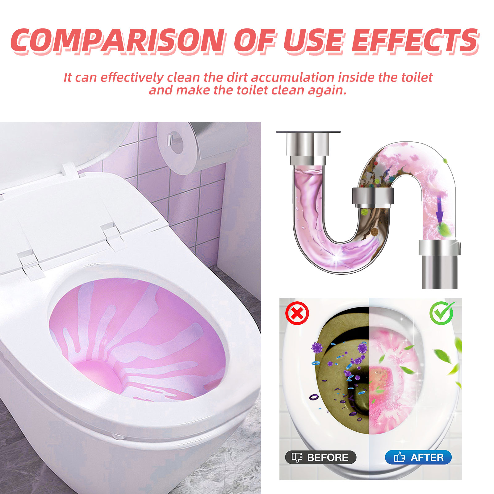 12pcs Toilet Cleaning Tablet R - Home Bathroom With Urinal recensione e prezzo